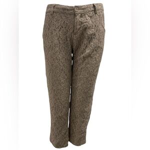 Monoreno‎ Lace Lined Brown Ankle Pants Size Large Feminine Victorian Cottagecore